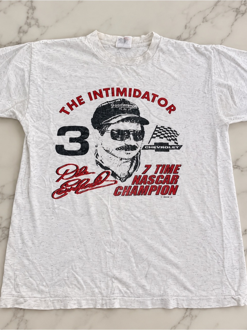 The Intimidator Dale Earnhardt 90’s Single Stitch Grey Graphic T‑Shirt